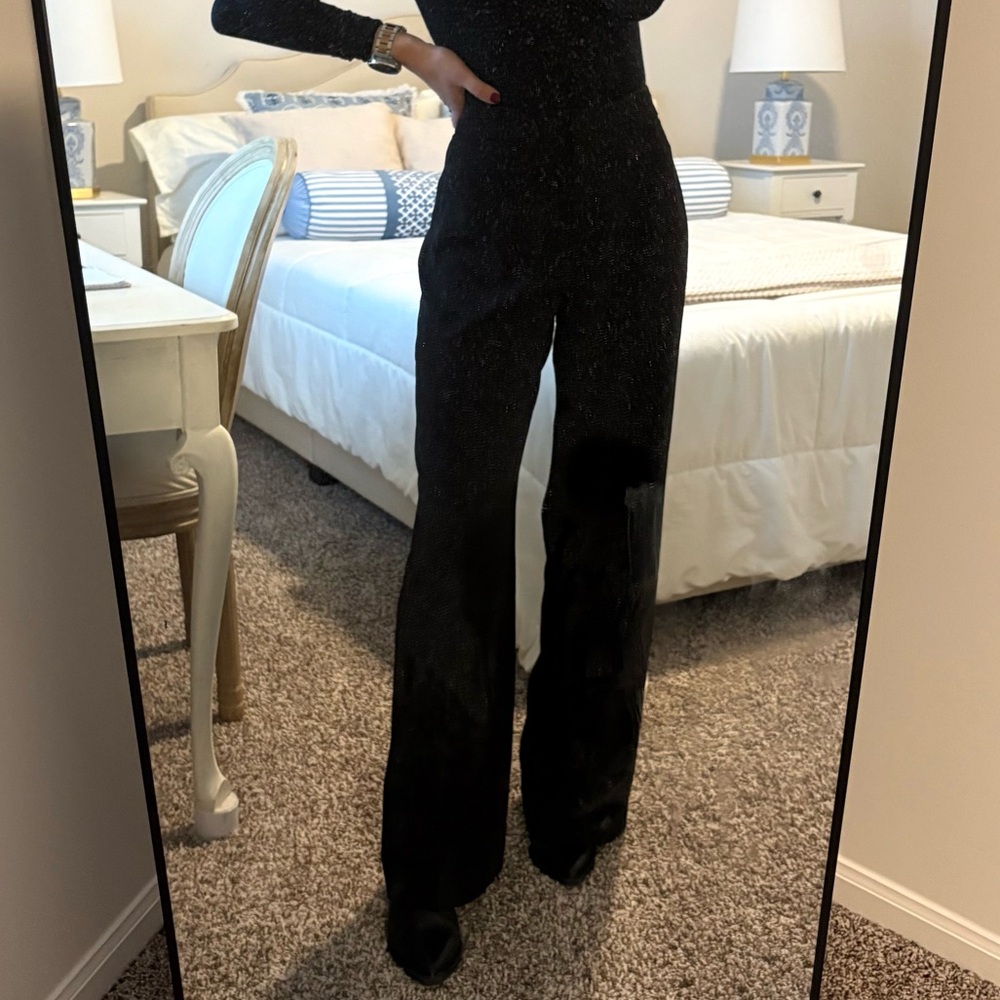 H&M Elegant Black Wide-Leg Pants